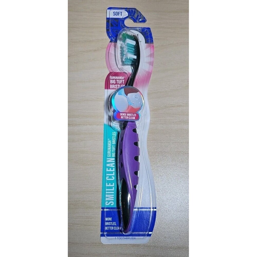 GuruNanda Smile Clean Toothbrush - Big Soft Bristles - 1 Count (Pack of 1)